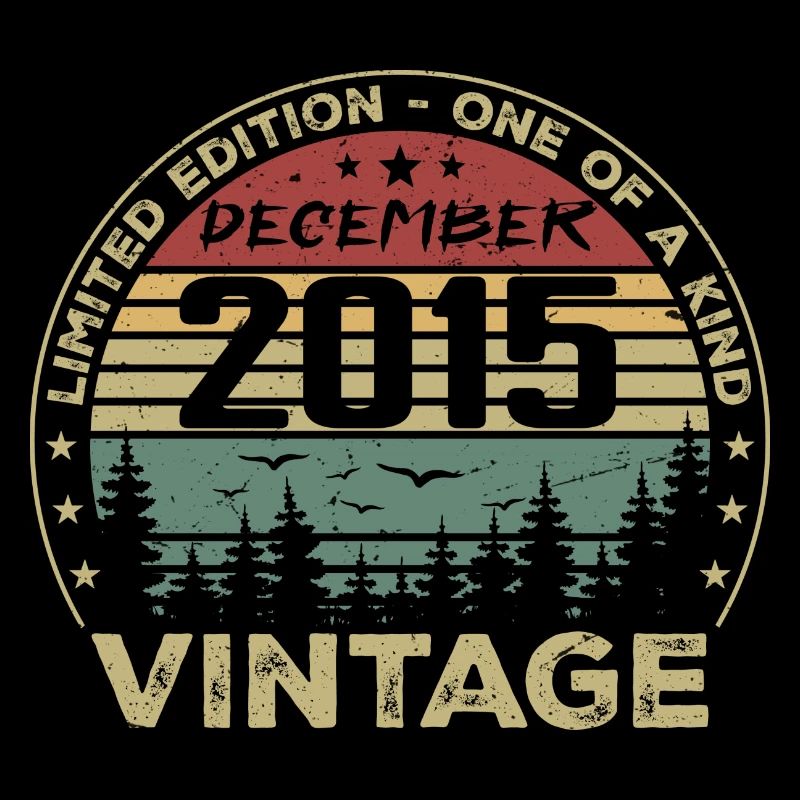 Dezember 2015 Retro Vintage Geburtstagsgeschenk