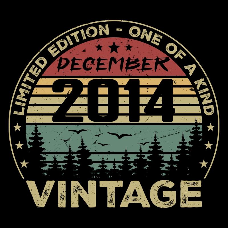Retro Vintage Dezember 2014 Geburtstagsgeschenk