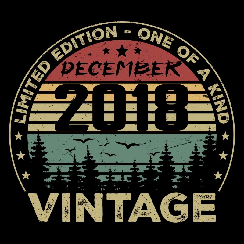 Dezember 2018 Retro Vintage Geburtstagsgeschenk