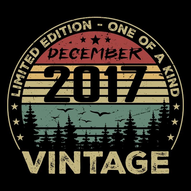 December 2017 Retro Vintage Birthday Gift