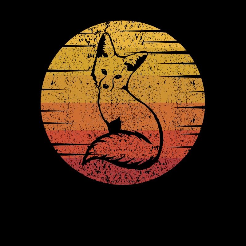 Retro Red Fox Canidae Caninae Fox Lover Fox