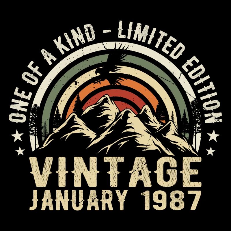 Januar 1987 Geburtstagsgeschenk - Original 38 Jahre
