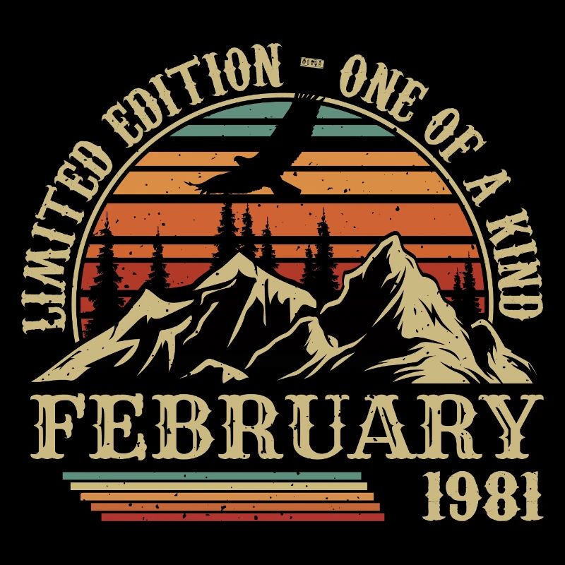Février 1981 Rétro Né en Février 1981 Anniversaire
