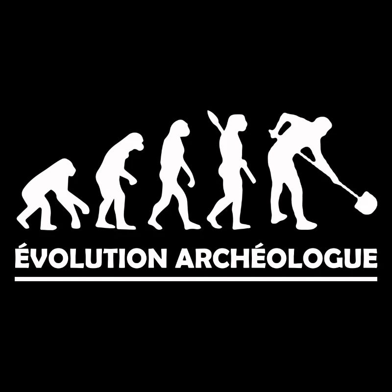 évolution archéologue / cadeau humour archéologue
