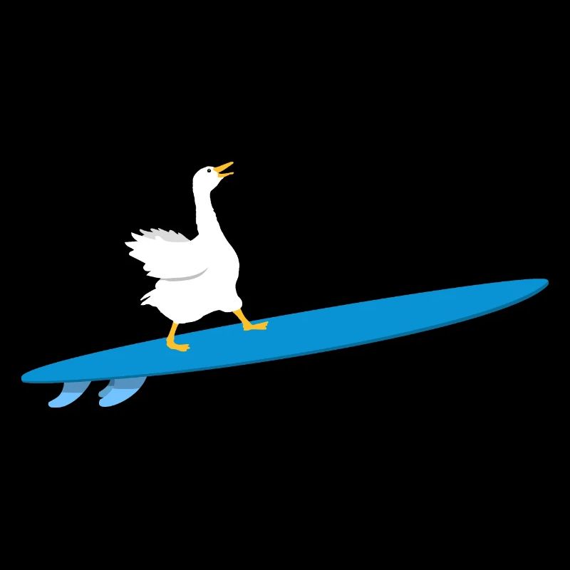 Fun Surfer Goose Surfboard Surf Duck Surf Geese