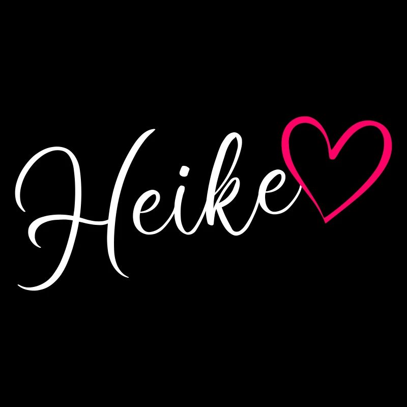 Heike Surname First Name Heart Pink