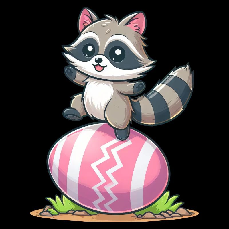 Easter Raccoon Easter Egg