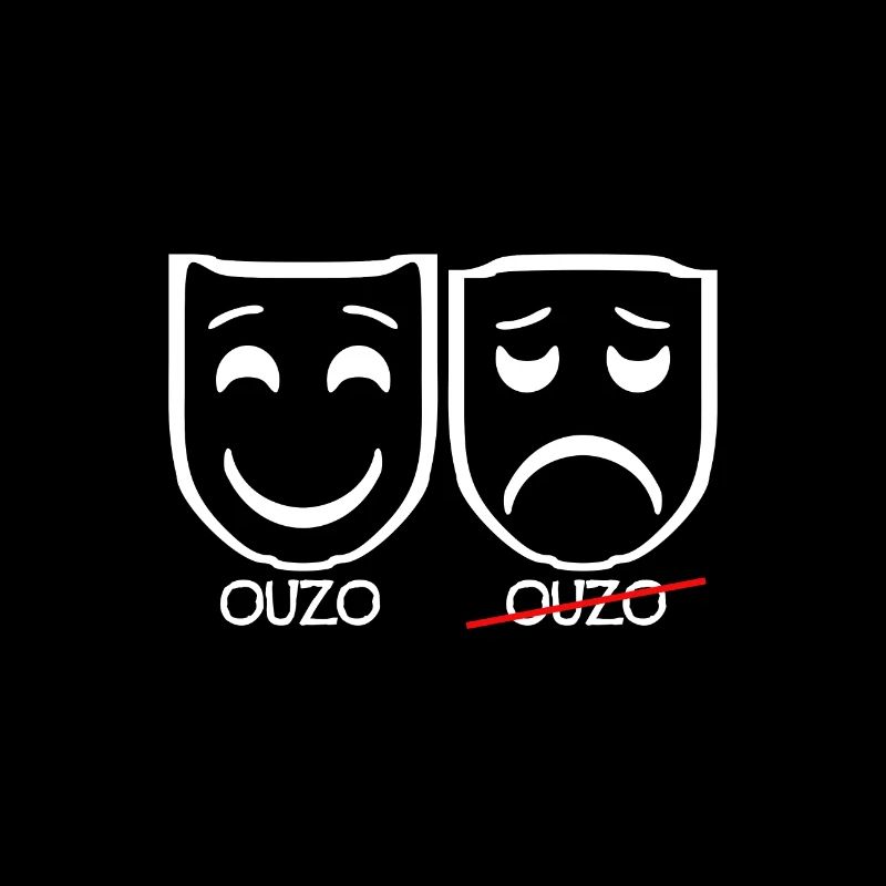Drôle Triste Masques Ouzo Cadeaux Drôles