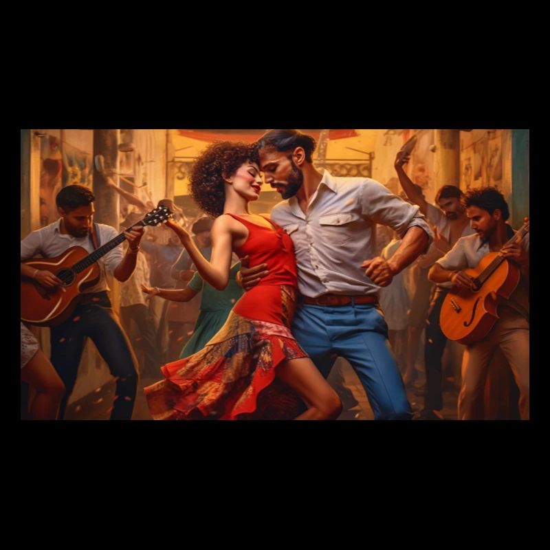 Danse salsa passionnée