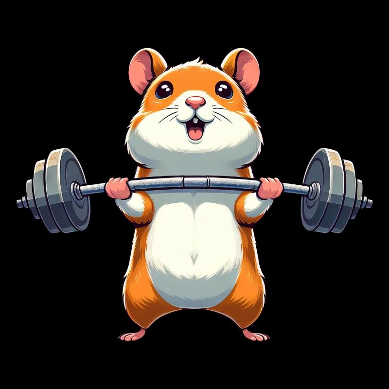 Hamster Power-Training: Hantelheben im