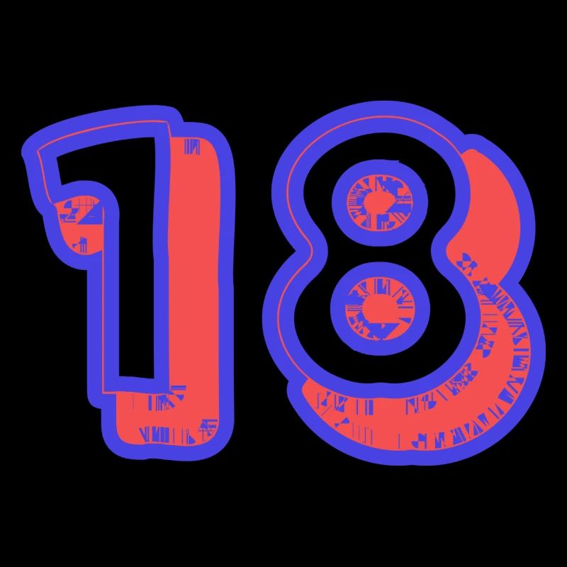 18. 18 YEARS OLD. 18th ANNIVERSARY. 18 BIRTHDAY.