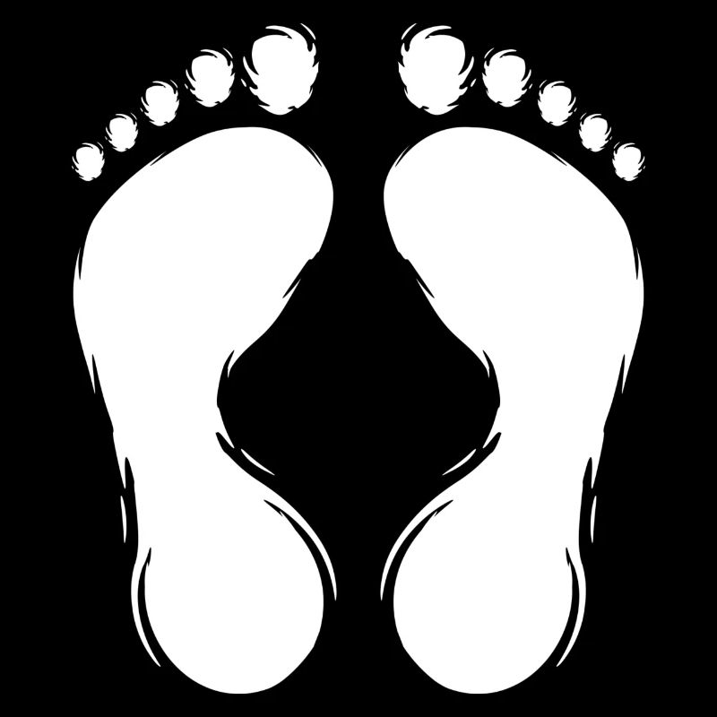 Footprint Footprints Design White