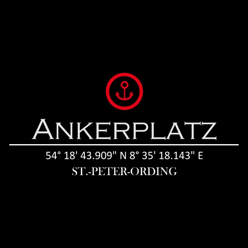 Ankerplatz St. Peter-Ording roter Anker