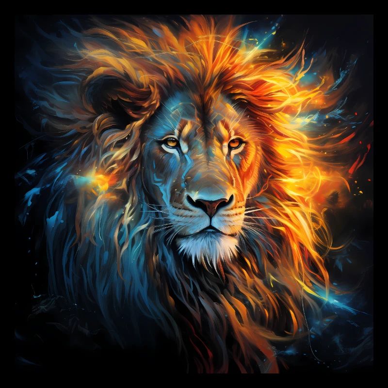 Löwe mit prächtiger Mähne