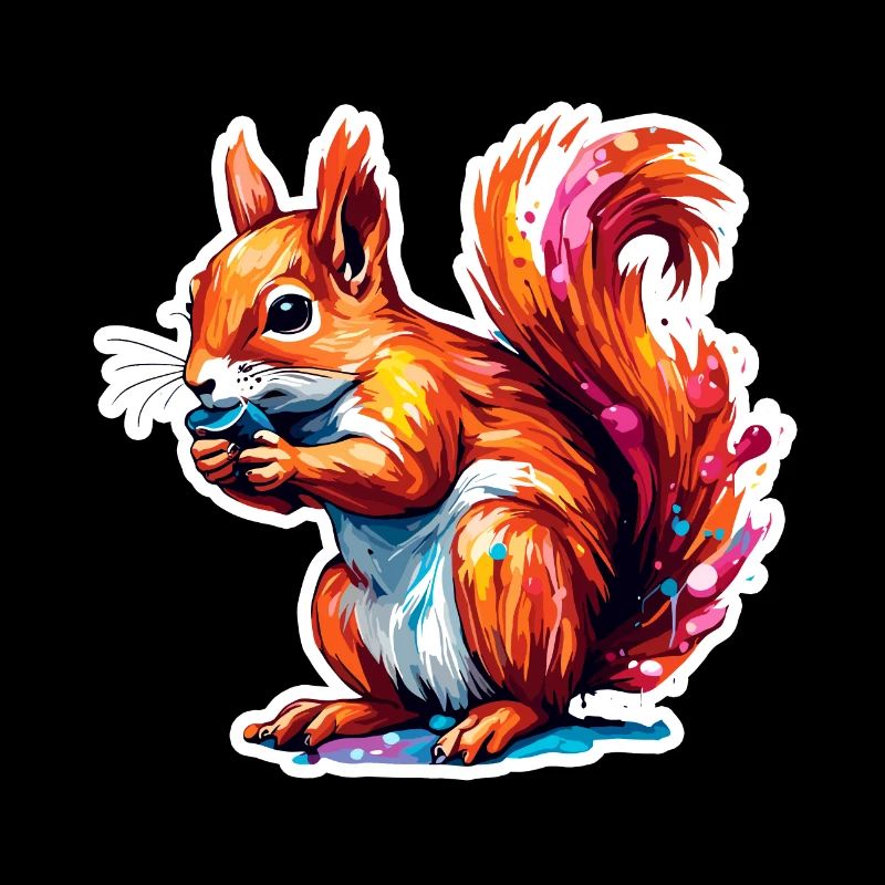 Eichhörnchen / Tier / Nagetier / Waldtier / Comic