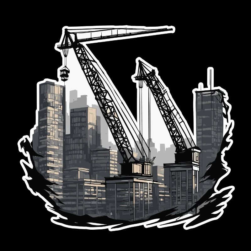 Crane / construction site / winch / crane system