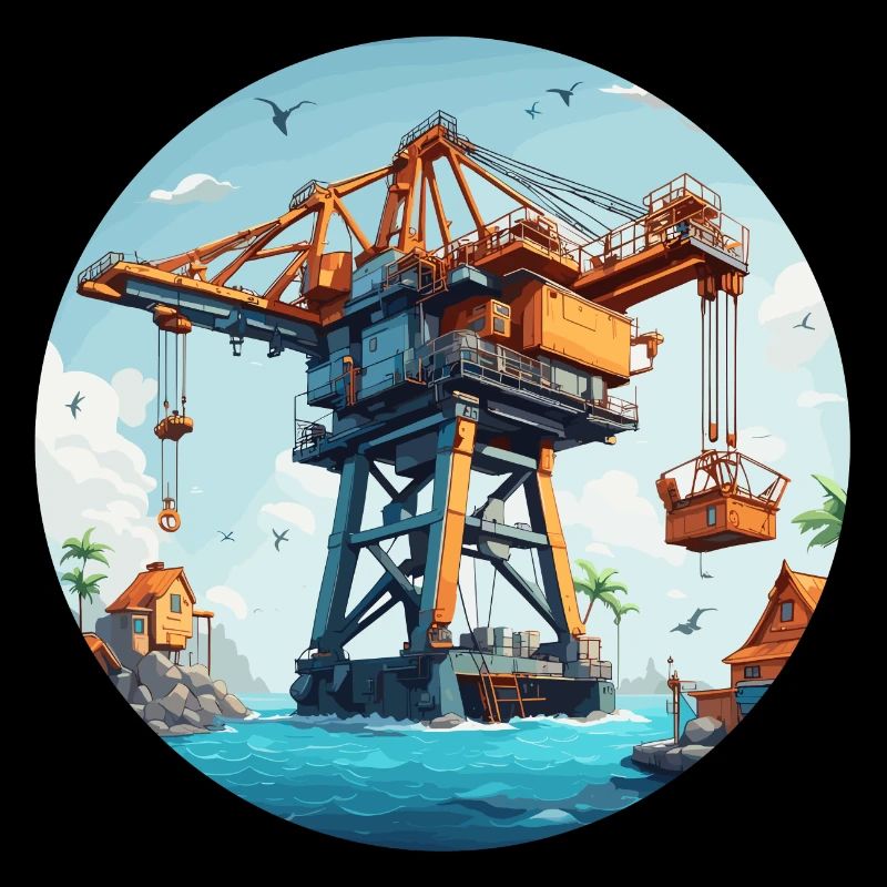 Crane / construction site / winch / crane system