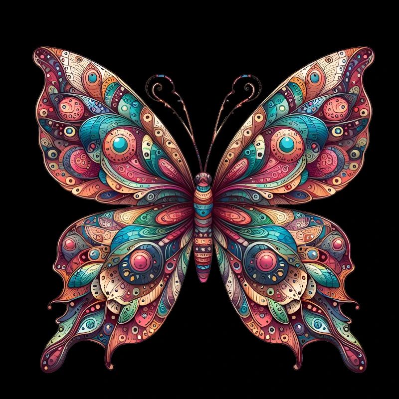Papillon effrayant avec crâne