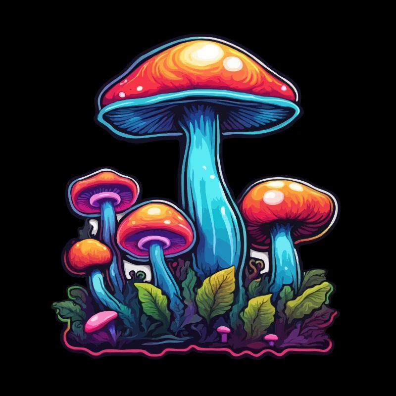 Champignon / Champignon / Prairie / Forêt / Goa / Psy
