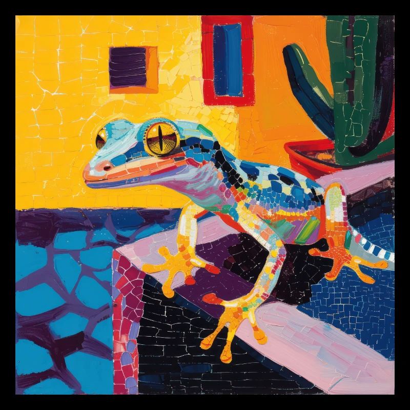 gecko, echsen, bunt, tier, geschenk, geschenkidee