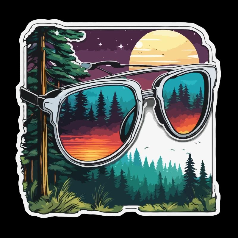 Sunglasses / Reflection / Forest / Reflection