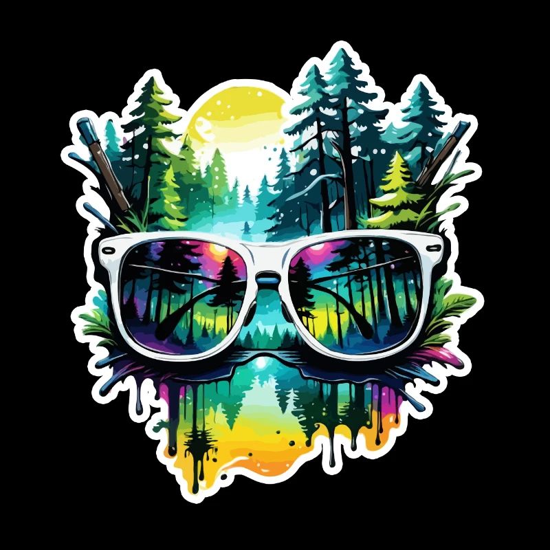 Sunglasses / Reflection / Forest / Reflection