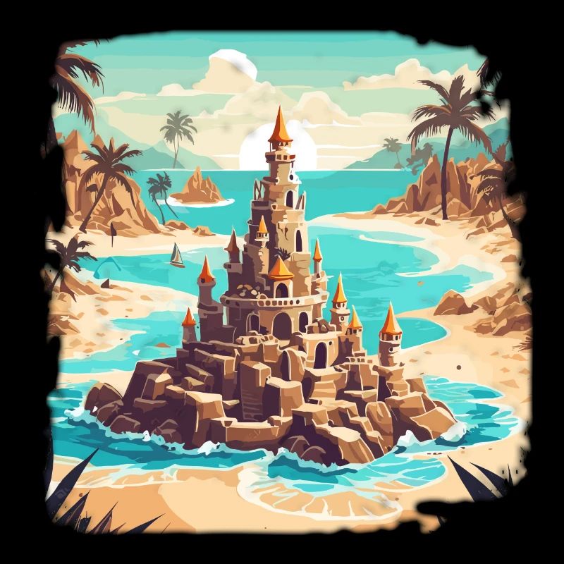 Château de sable / Construction / Jouer / Château / Vacances