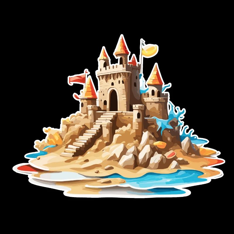 Château de sable / Construction / Jouer / Château / Vacances