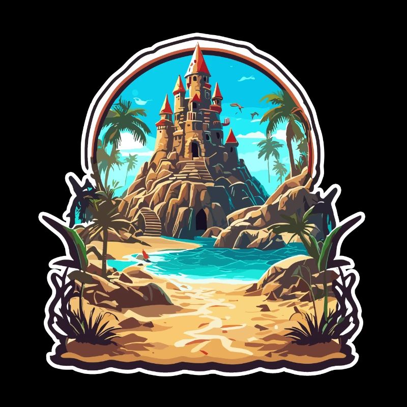 Château de sable / Construction / Jouer / Château / Vacances