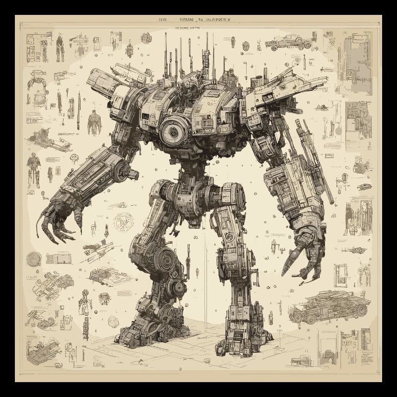 Plan / Sépia / Vintage / Rétro / Robot