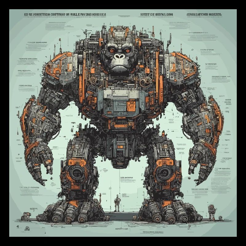 Plan / Sépia / Vintage / Rétro / Robot