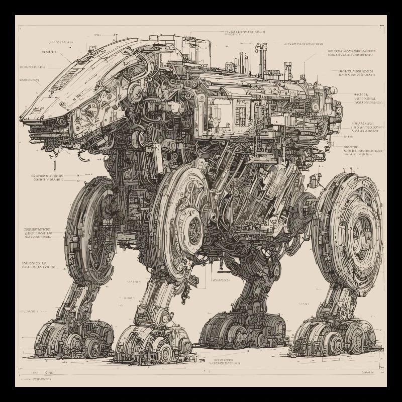 Plan / Sépia / Vintage / Rétro / Robot