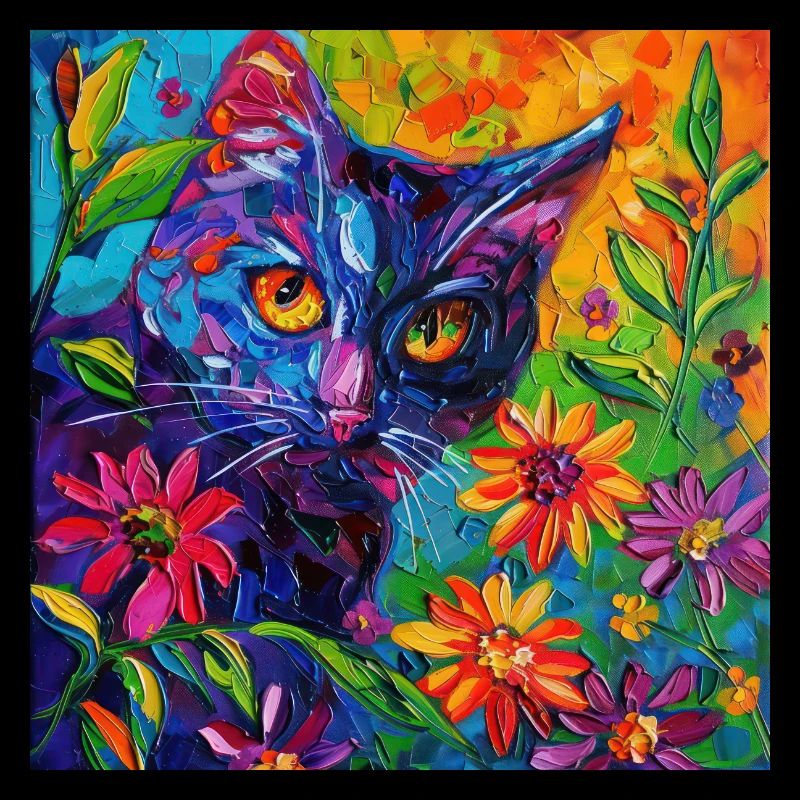 Katze, katzenmotiv, blumen, geschenk, geschenkidee