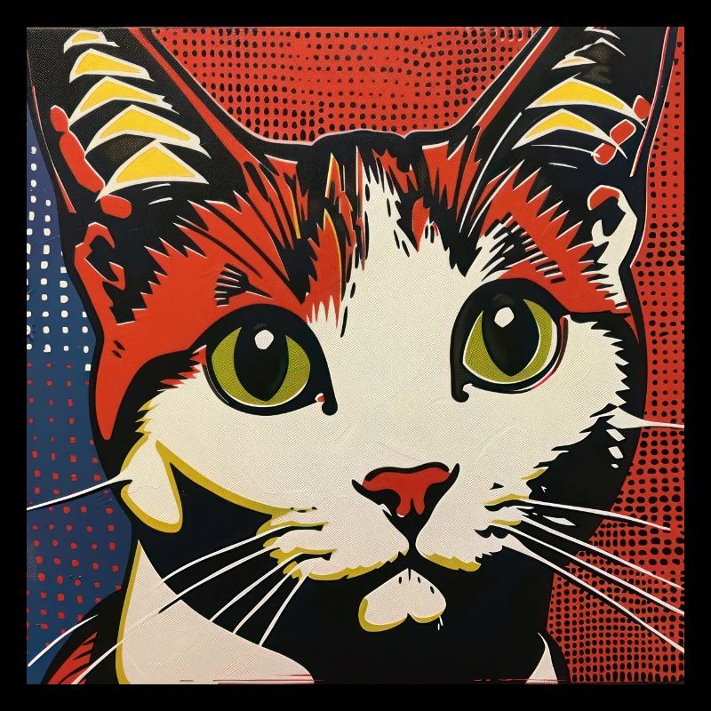 chat, motif de chat, bande dessinée, cadeau, idées cadeaux