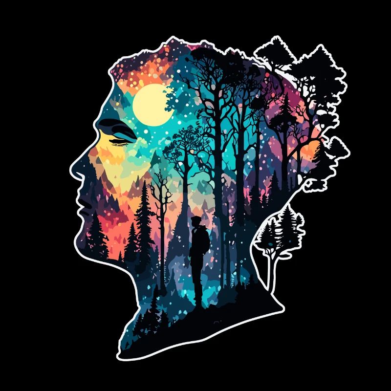 Silhouette / Forest / Portrait / Trees / Person