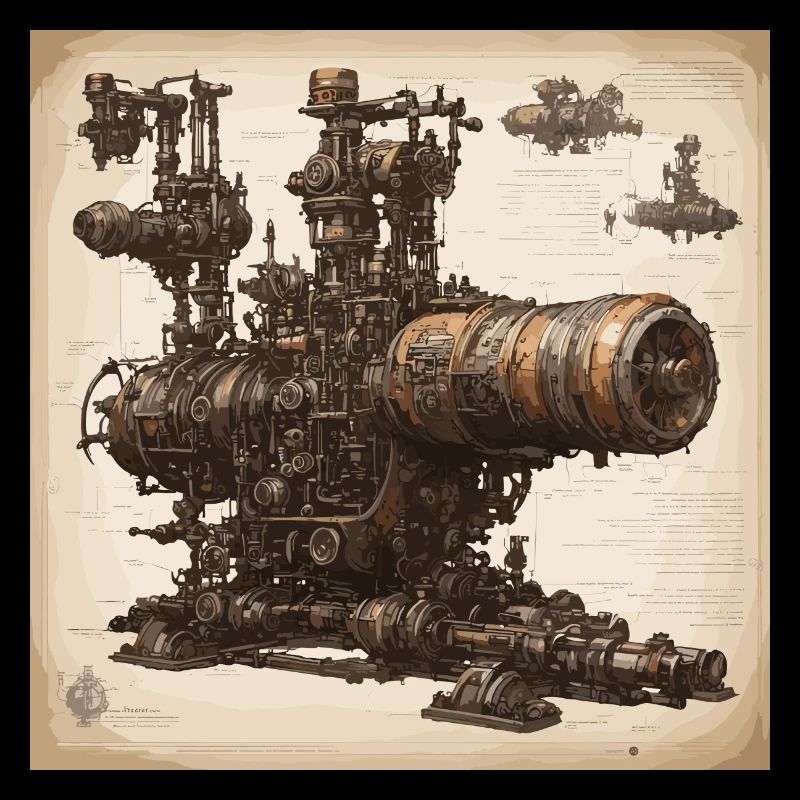 Plan / Sépia / Vintage / Rétro / Machine