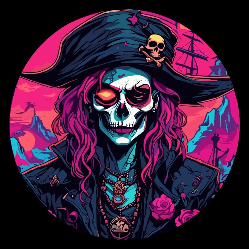 Pirate / Ahoy / Anchor / Captain / Skull / Rum
