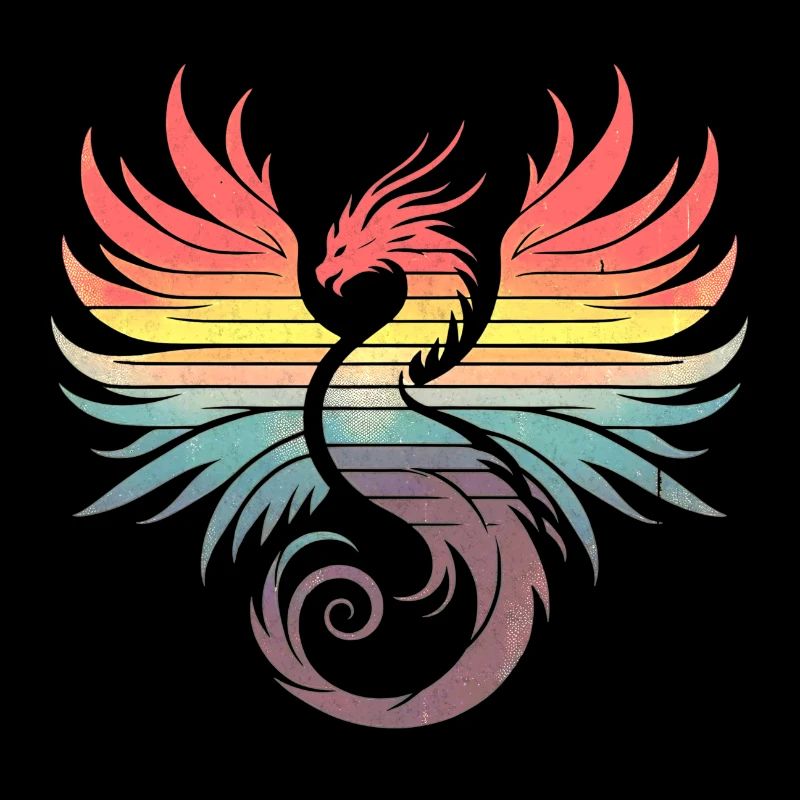 Retro Sunset Phoenix