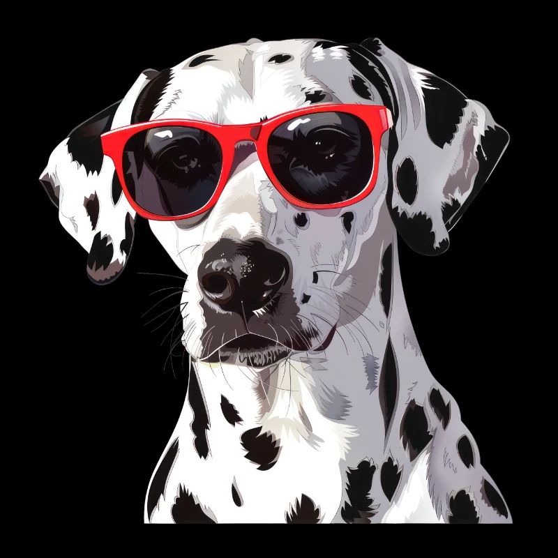 Dalmatiner, hund, Sonnenbrille, sommer