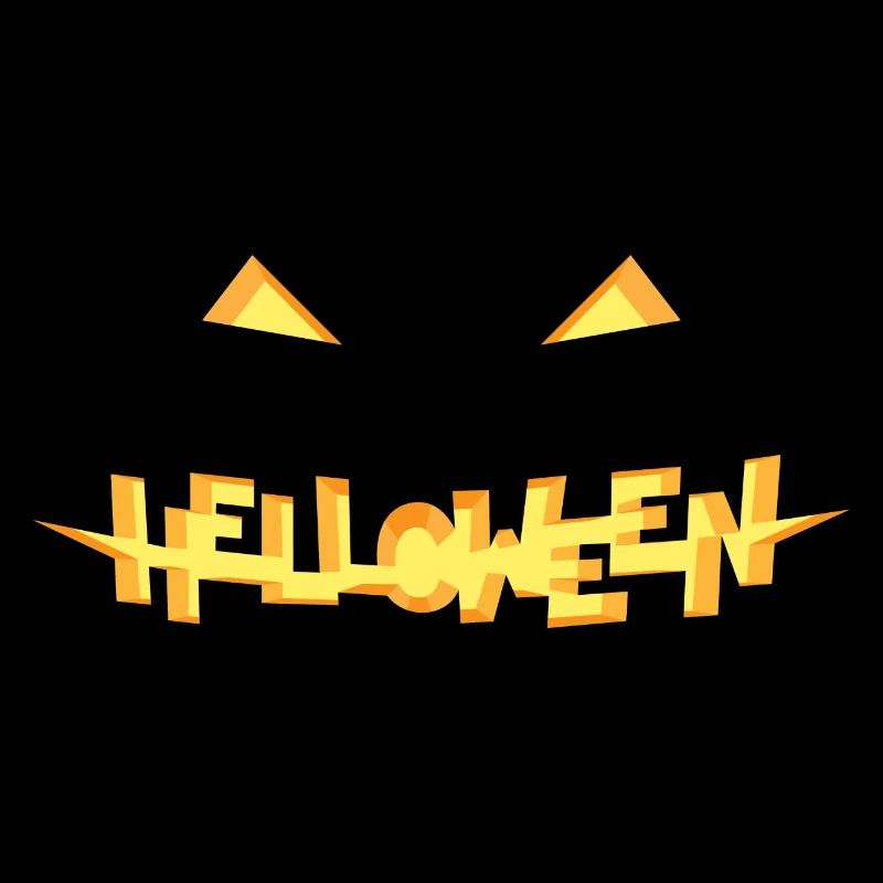 Helloween Pumpkin Type Face