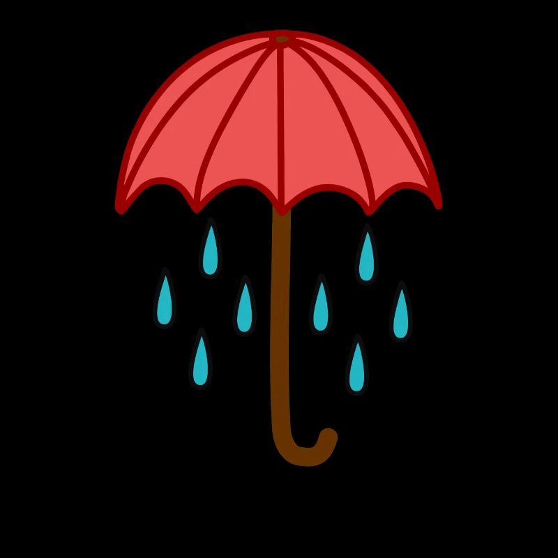 Raindrops under the umbrella