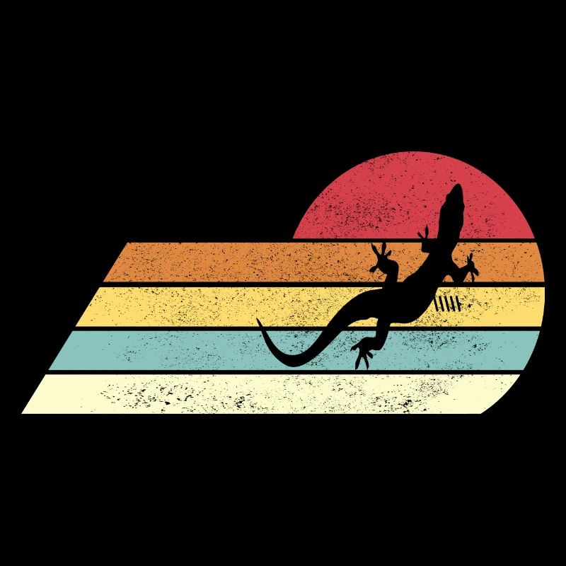 Gecko Eidechse Reptil Retro