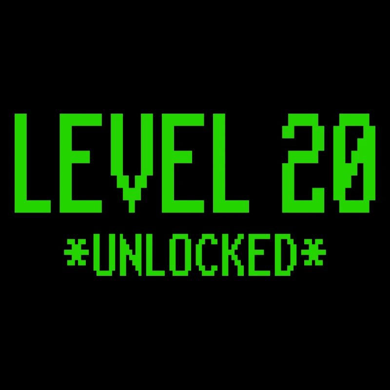 20. Geburtstag Geschenk Level 20 Gamer Nerd