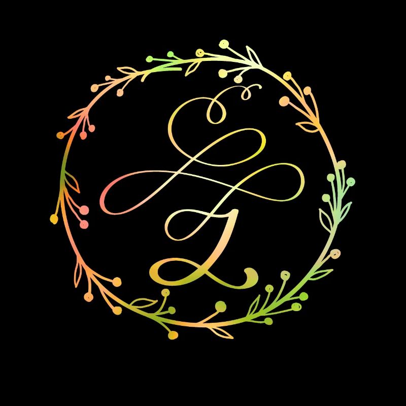 Monogram, letter Z, calligraphy ornament