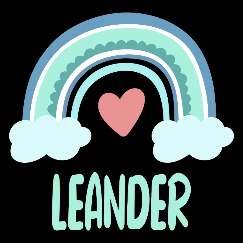 Leander Name Regenbogen Baby