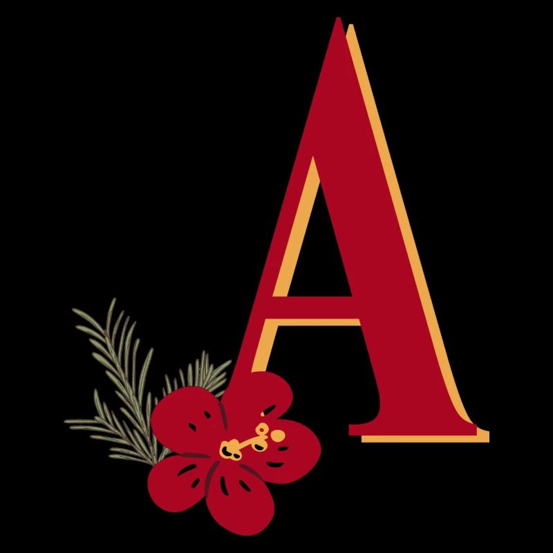 Buchstabe A mit Blume