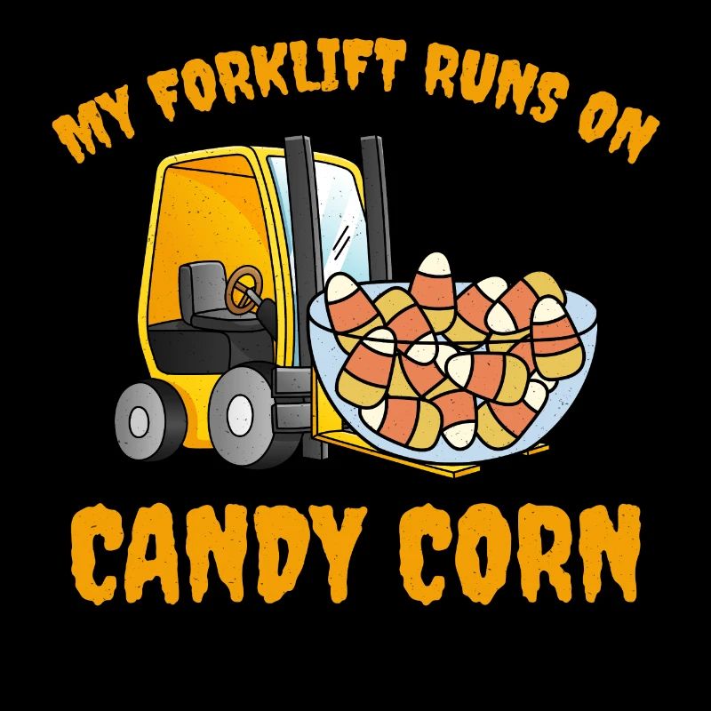 Halloween Forklift Operator Candy Corn