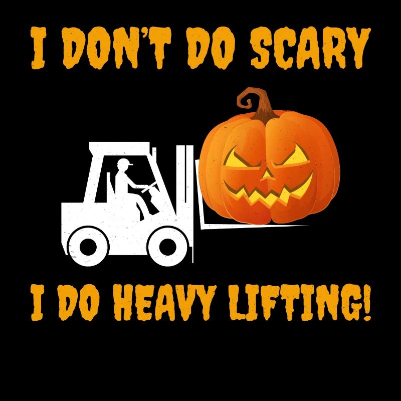 Halloween Ghost Forklift Operator Pumpkin Funny