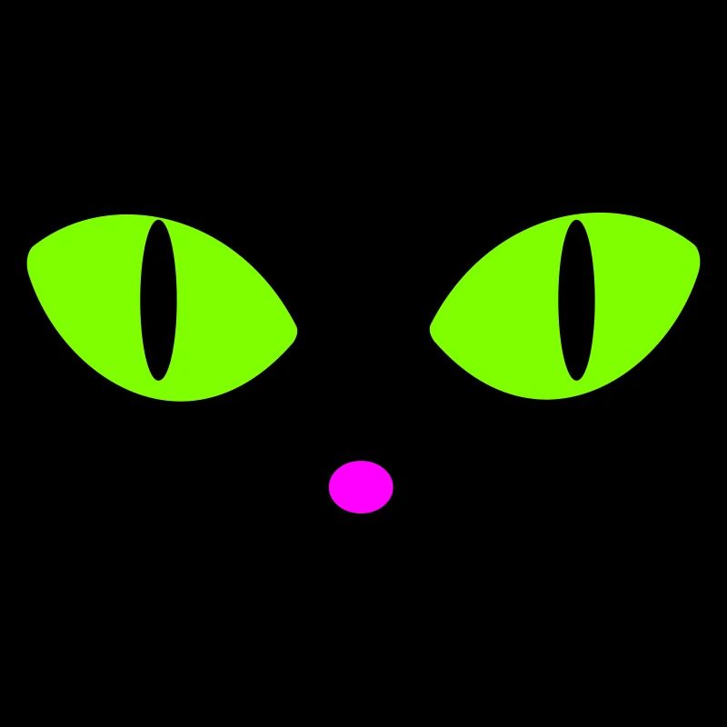 Yeux de chat verts