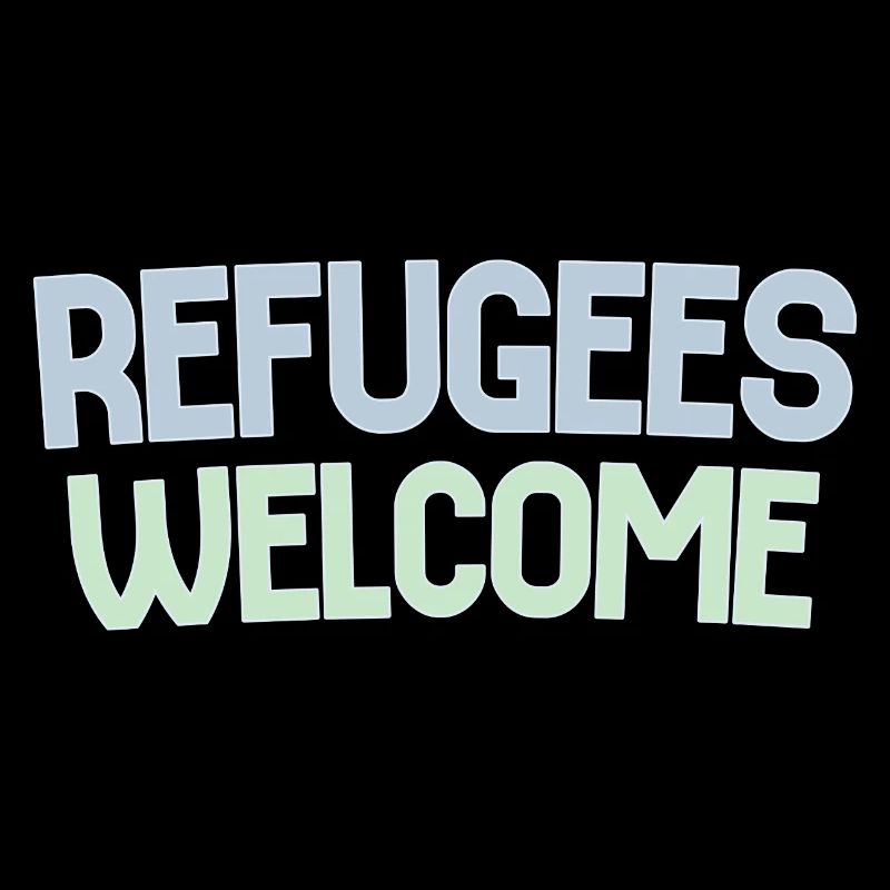 Flüchtlinge willkommen retro